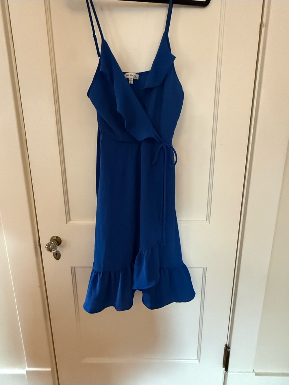 Monteau Royal Blue V-Neck Wrap Dress